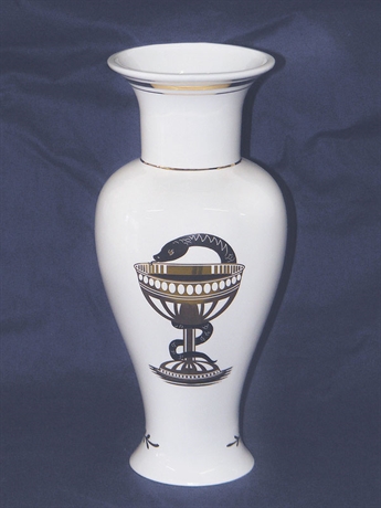 Kép Peremes váza kígyó kehely dekorral I.