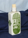Kép Porcelán flaska metszetes dekorral, zöld